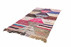 Marokkansk Boucherouite-teppe 125 x 260 cm