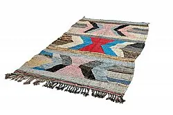 Marokkansk Boucherouite-teppe 140 x 255 cm