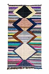 Marokkansk Boucherouite-teppe 130 x 250 cm