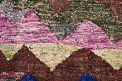 Marokkansk Boucherouite-teppe 125 x 245 cm