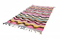 Marokkansk Boucherouite-teppe 140 x 265 cm