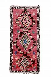 Marokkansk Boucherouite-teppe 285 x 130 cm
