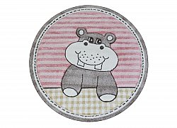 Barneteppe - Caruba Hippo Rund (rosa)