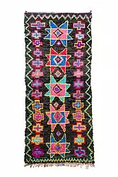 Marokkansk Boucherouite-teppe 135 x 315 cm