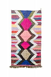 Marokkansk Boucherouite-teppe 140 x 245 cm