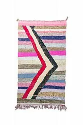 Marokkansk Boucherouite-teppe 130 x 225 cm