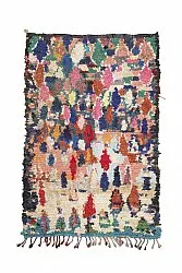 Marokkansk Boucherouite-teppe 220 x 140 cm