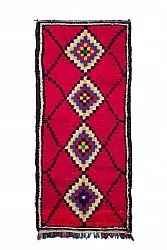 Marokkansk Boucherouite-teppe 310 x 145 cm