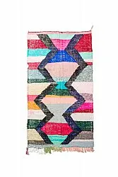 Marokkansk Boucherouite-teppe 135 x 240 cm