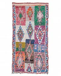 Marokkansk Boucherouite-teppe 225 x 115 cm