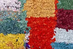 Marokkansk Boucherouite-teppe 250 x 120 cm