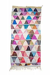 Marokkansk Boucherouite-teppe 135 x 275 cm