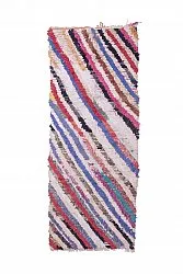 Marokkansk Boucherouite-teppe 250 x 100 cm