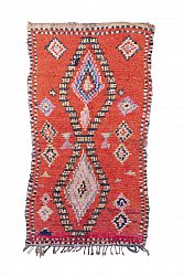 Marokkansk Boucherouite-teppe 250 x 130 cm