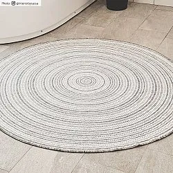 Rundt teppe - Brussels Weave (grå)