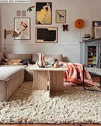 Ullteppe - Aliste Wool Shaggy (alabaster gleam)