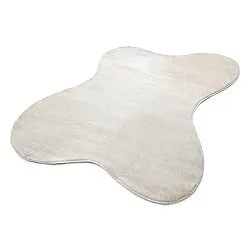 Asymmetrisk Bølgete Ryeteppe - Aranga Super Soft Fur (beige)
