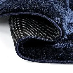 Asymmetrisk Bølgete Ryeteppe - Aranga Super Soft Fur (mørkeblått)