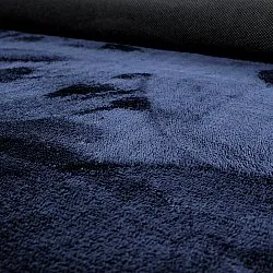 Asymmetrisk Bølgete Ryeteppe - Aranga Super Soft Fur (mørkeblått)