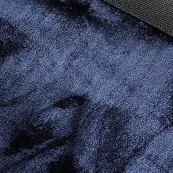 Asymmetrisk Bølgete Ryeteppe - Aranga Super Soft Fur (mørkeblått)