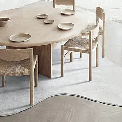 Asymmetrisk Bølgete Ryeteppe - Aranga Super Soft Fur (hvit)