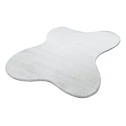 Asymmetrisk Bølgete Ryeteppe - Aranga Super Soft Fur (hvit)