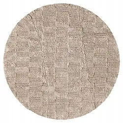 Rund baderomsmatte - Bevin (beige)
