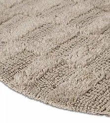 Rund baderomsmatte - Bevin (beige)