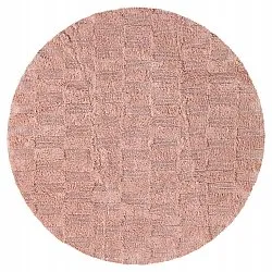 Rund baderomsmatte - Bevin (rosa)