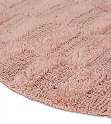 Rund baderomsmatte - Bevin (rosa)