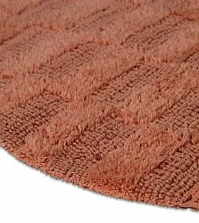 Rund baderomsmatte - Bevin (terracotta)