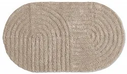 Oval baderomsmatte - Embla (beige)