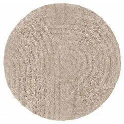 Rund baderomsmatte - Embla (beige)