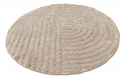 Rund baderomsmatte - Embla (beige)