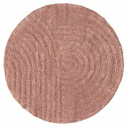 Rund baderomsmatte - Embla (rosa)