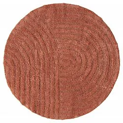 Rund baderomsmatte - Embla (terracotta)
