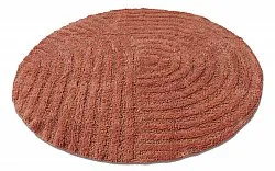 Rund baderomsmatte - Embla (terracotta)