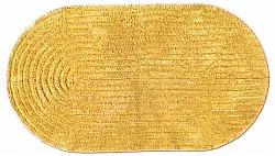 Oval baderomsmatte - Evena (gul)