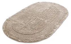Oval baderomsmatte - Nila (beige)