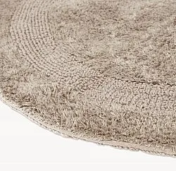Rund baderomsmatte - Nila (beige)