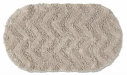 Oval baderomsmatte - Tressa (beige)
