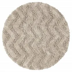 Rund baderomsmatte - Tressa (beige)