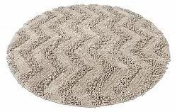 Rund baderomsmatte - Tressa (beige)