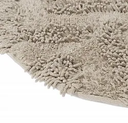 Rund baderomsmatte - Tressa (beige)