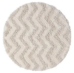 Rund baderomsmatte - Tressa (off-white)