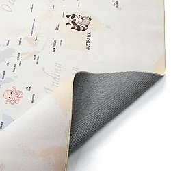 Barneteppe - Animal Map (beige)