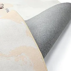 Barneteppe - Animal Map (beige)