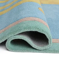 Barneteppe - Giraffe Hand Tufted Wool Premium (lyseblå/multi)