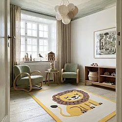 Barneteppe - Lion Hand Tufted Wool Premium (beige/multi)