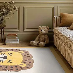 Barneteppe - Lion Hand Tufted Wool Premium (beige/multi)